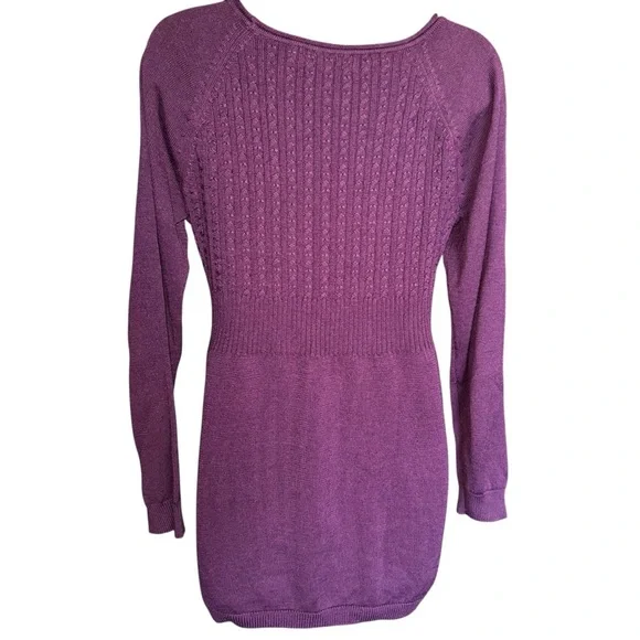Calvin Klein Plum Wool Blend Sweater PL Petite Large Knit Cozy Fall Winter - Picture 3 of 7